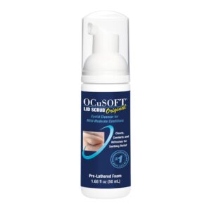 OCuSOFT Original Foaming Eyelid Cleanser – Mild Instant Foam to Remove Oil, Dust, Pollen & Makeup – 1.68 fl oz