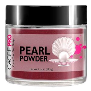 Acrylic Powder for Nails> Pearl Color Nail Art> 1oz Jar by Cacee> For Professional Acrylic Nail Kit> Premix of Pigments> Pearlescent & Metallic Effects (Cinnamon Brown #19)