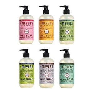MRS. MEYER’S CLEAN DAY Liquid Hand Soap 6 Pack Variety, 12.5 OZ Each, 1 CT (Iowa Pine + Orange Clove + Peppermint + Basil + Lavender + Lemon Verbena)