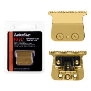 Replacement Blades Compatible with All BaBylissPRO FX787 & FX726 Trimmers, FX707 Replacement Blades for BaBylissPRO Barberology Outlining Trimmers, Gold