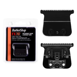 Replacement DLC Blades Compatible with All BaBylissPRO FX787 & FX726 Trimmers, FX707 Replacement Blades for BaBylissPRO Barberology Outlining Trimmers, Black