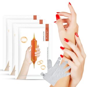 MASHELE Cosmetic Hydrating & Moisturizing Therapy Gloves Masks Spa 3pk for Dry Rough Skin Hand Treatment Rose Hyaluronic Acid for Women or Men> 3 Pairs (Nicotinamide Manicure Mask> 3 pack)