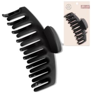 Kitsch Recycled Plastic Large Oversized Matte Hair Clips for Women, Big Claw Clips for Thick Hair, Girls (Black)