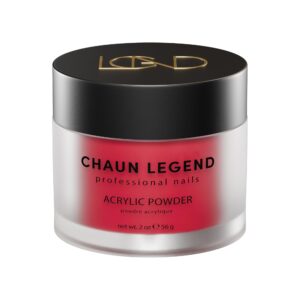 Chaun Legend Acrylic Powder> 2 Oz Long Lasting Salon Quality> Bubble Free> Self Leveling Professional Manicures> Fake Nails> Carving & Extensions> Barely Berry