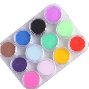 WAWO 12 Mix Colors Acrylic Powder Builder Nail Art Set (Acrylic Powder)