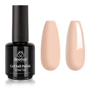 Beetles 15ml Natural Gel Polish Pale Nude Color Nail Gel Pink Nail Gel Neutral Soak Off Uv LED Nail Lamp Gel Polish All Season Gel Polish Nail Art Design Manicure Salon DIY Salon Gel