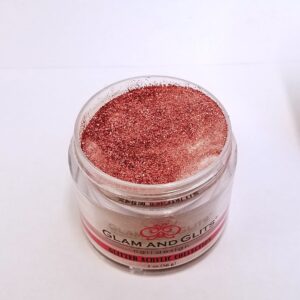 *GLITTER ACRYLIC COLORS POWDER* – 2oz/57g Jar – (ROSE COPPER #14)