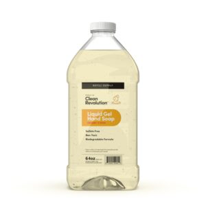 Clean Revolution Liquid Gel Hand Soap, Silky Rich Liquid, Quick Lather, Fast Rinsing, Contains Real Essential Oils (Dreamy Citrus) 64 Fl Oz