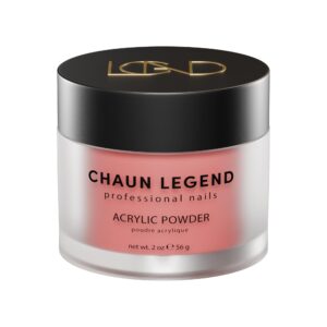 Chaun Legend Acrylic Powder> 2oz Long Lasting Salon Quality> Bubble Free> Self Leveling Professional Manicures> Fake Nails> Carving & Extensions> Melon Mist