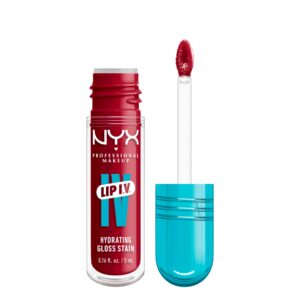 NYX PROFESSIONAL MAKEUP Lip IV Hydrating Glossy Lip Stain with 12HR Hydration – Red-y Set Wet (Red)