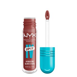 NYX PROFESSIONAL MAKEUP Lip IV Hydrating Glossy Lip Stain with 12HR Hydration – Hydra Honey (Brown)