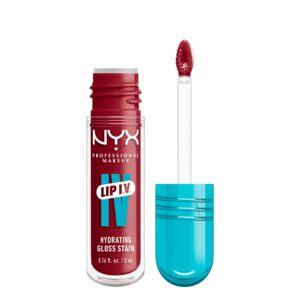 NYX PROFESSIONAL MAKEUP Lip IV Hydrating Glossy Lip Stain with 12HR Hydration – Berry Thirsty (Red)
