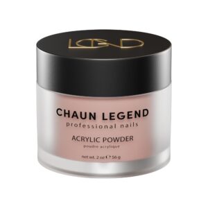 Chaun Legend Acrylic Powder> 2 Oz Long Lasting Salon Quality> Bubble Free> Self Leveling Professional Manicures> Fake Nails> Carving & Extensions> Blushing Bride