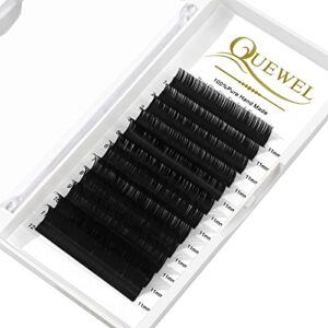 QUEWEL Eyelash Extension Supplies 0.20 C Curl 11mm Classic Individual Lash Extensions|Optinal 0.03/0.05/0.07/0.10/0.15/0.20 C/D Single 8-25mm Mix 8-14mm 15-20mm 20-25mm|(0.20 C 11mm)