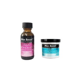 Mia Secret Liquid Monomer 1 oz and Clear Powder 4 oz