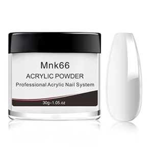Mnk66 Acrylic Powder – Clear Pink> Nude> Milky White – Professional Nail Art Powder for Extension> French Nail Art> 3D Flowers> Carving – Beginner (YSHUJF005-Clear-30g)