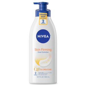 NIVEA Skin Firming Hydrating Body Lotion – With Q10 For Normal Skin – 16.9 fl. oz. Pump Bottle