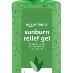 Amazon Basics Sunburn Relief Gel with Aloe Vera, 8 oz (Pack of 1) (Previously Solimo)