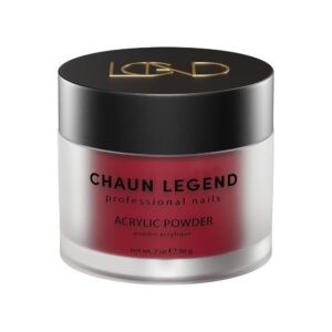Chaun Legend Acrylic Powder> 2 Oz Long Lasting Salon Quality> Bubble Free> Self Leveling Professional Manicures> Fake Nails> Carving & Extensions> Raspberry Glaze