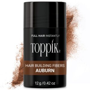Toppik Hair Building Fibers, Auburn, 12g Fill In Fine or Thinning Hair Instantly Thicker, Fuller Looking Hair 9 Shades for Men Women