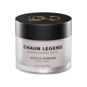 Chaun Legend Acrylic Powder> 2oz Long Lasting Salon Quality> Bubble Free> Self Leveling Professional Manicures> Fake Nails> Carving & Extensions> Pink Frosting