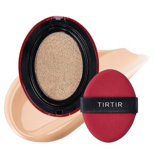 [*Refill ONLY*] TIRTIR Mask Fit Red Cushion Foundation | Full coverage, Weighless, Skin fit, Satin Glow Finish, Korean cushion foundation, Refill (0.63 oz.) (21 Ivory, Refill (0.63 oz.))