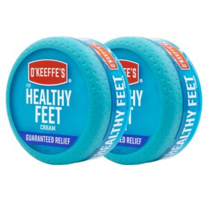 O’Keeffe’s for Healthy Feet Foot Cream – 3.2 oz Jar (2 Pack) – Guaranteed Relief for Extremely Cracked, Dry Feet, Repairing Skincare, Instantly Boosts and Retains Moisture Levels
