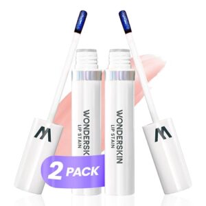 Wonderskin Wonder Blading Lip Stain Peel Off Masque, 2 Pack – Long Lasting, Waterproof and Transfer Proof Matte Pink Lip Tint Stain (Adore Masque)