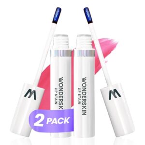 Wonderskin Wonder Blading Lip Stain Peel Off Masque, 2 Pack – Long Lasting, Waterproof & Transfer Proof Matte Pink Lip Tint Stain (Sweetheart Masque)