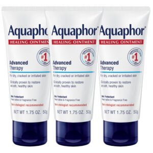 Aquaphor Healing Ointment – Travel Size Protectant for Cracked Skin – Dry Hands, Heels, Elbows, Lips, Packaging May Vary, 1.75 Ounce (Pack of 3)