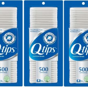 Q-tips Cotton Swabs, 500 Count (Pack of 3)