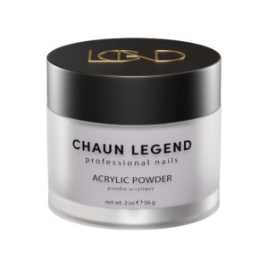 Chaun Legend Acrylic Powder> 2 Oz Long Lasting Salon Quality> Bubble Free> Self Leveling Professional Manicures> Fake Nails> Carving & Extensions> Muted