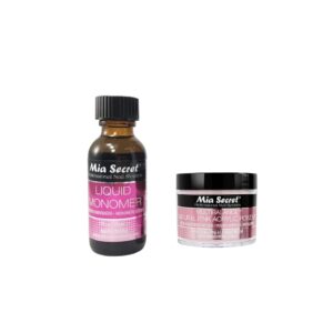Mia Secret Liquid Monomer 1 oz and Natural Pink Powder 2 oz