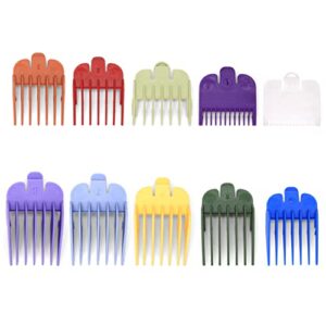 PENGHUISM 10 Pcs Limit Hair Clipper 1.5-25 mm Replaceable Hair Clipper Comb Guide for Clippers, Barber Comb Set