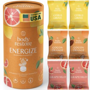 Body Restore Shower Steamers Aromatherapy 6 Pack – Mothers Day Gifts for Mom, Grandma, Birthday Gift for Dad, Daughter, Best Friend, Travel Essentials, Stress Relief, Self Care – Citrus