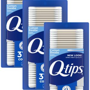 Q-tips Cotton Swabs For Hygiene and Beauty Care Original Cotton Swab Made With 100% Cotton 375 Count (Pack of 3)