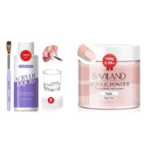 Saviland Monomer Acrylic Nail Liquid with Nude Powder
