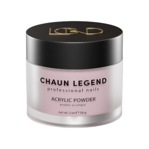 Chaun Legend Acrylic Powder> 2oz Long Lasting Salon Quality> Bubble Free> Self Leveling Professional Manicures> Fake Nails> Carving & Extensions> Pink Parade