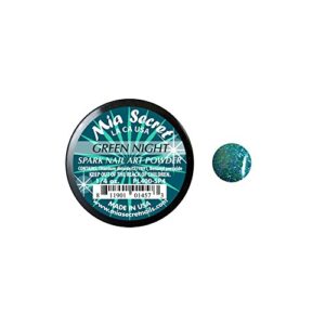 Mia Secret Professional Spark Collection Acrylic Powder 1/4 oz (Pick Your Color) (Green Night)