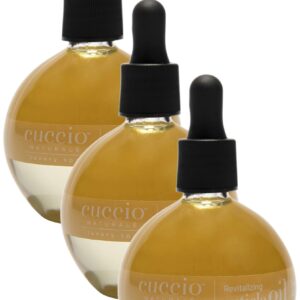 Cuccio Naturale Revitalizing Cuticle Oil – Hydrating Oil For Repaired Cuticles Overnight – Remedy For Damaged Skin And Thin Nails – Paraben/Cruelty-Free Formula – Sweet Almond – 2.5 Oz (Pack of 3)