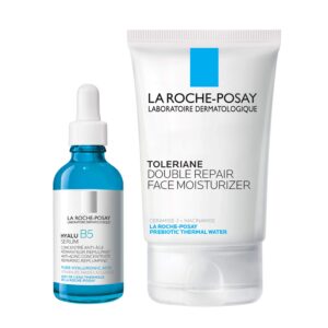 Bundle of La Roche-Posay Hyalu B5 Pure Hyaluronic Acid Serum for Face + Toleriane Double Repair Face Moisturizer, Daily Moisturizer Cream with Ceramide and Niacinamide for All Skin Types