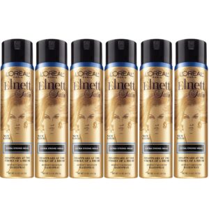 L’Oreal Paris Elnett Satin Extra Strong Hold Hairspray, Travel size, 2.2 Ounce (6 Count) (Packaging May Vary)