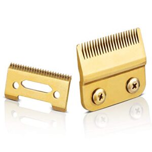 Professional Adjustable Clippers Blades, Carbon Steel Hair Trimmer Replacement Blade for Wahl 8148, Wahl Senior cordless Clipper, Wahl Magic clipper, Pack of 2 (Gold)