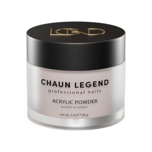 Chaun Legend Acrylic Powder> 2 Oz Long Lasting Salon Quality> Bubble Free> Self Leveling Professional Manicures> Fake Nails> Carving & Extensions> Sheer Temptation