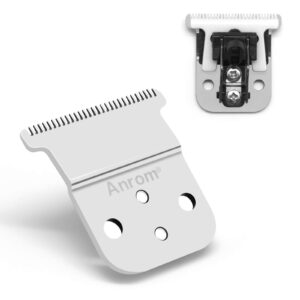 Anrom Trimmer Replacement T Blade Set, Ceramic Blade -Carbon Steel Blade Set for Andis Slimline Pro Li D7/D8 Hair Clipper Trimmer D7#32655 D8#32400 (Silver)