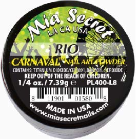 Mia Secret Nail Art Powder Carnaval Collection – .25 oz (Rio)
