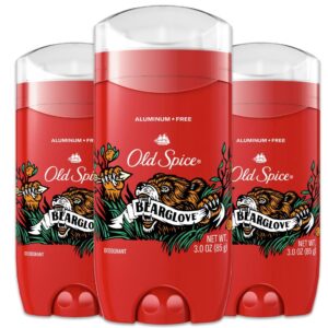Old Spice Aluminum Free Deodorant for Men with 48 Hour Protection, Bearglove Scent, 3 Oz, Pack Of 3