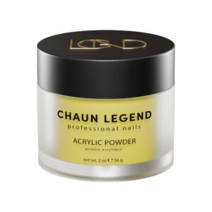 Chaun Legend Acrylic Powder> 2 Oz Long Lasting Salon Quality> Bubble Free> Self Leveling Professional Manicures> Fake Nails> Carving & Extensions> Zesty Zing