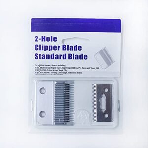 2-Hole Clipper Blade Cutter with Replacement Steel Blade for Clipper,Magic Clip Blade,Fits for Professional 5 Star Senior Cordless Clipper,Including Screws