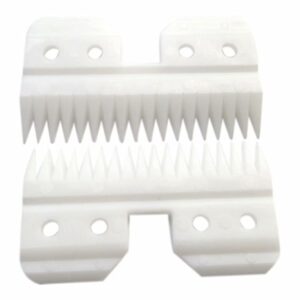 Blade Cutter for Fast Feed, 18 Teeth Ceramic Moving Blade, Grooming Tools Replacement Ceramic Cutters for Andis/Wahl/Oster Fast Feed, A5/AG Series Hair Clippers(Off White, 2 Pieces)